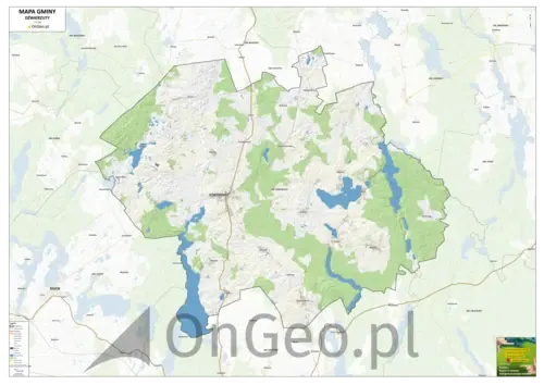 Mapa gminy Dźwierzuty